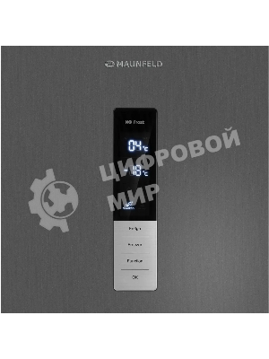 Холодильник Maunfeld MFF200NFSE нержавеющая сталь двухкамерный 271/106л морозилка снизу