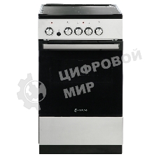 Плита электрическая De Luxe 506004.04ЭС-010 серебристый, конфорок 4 шт, духовка 60 л, 50 см x 87 см x 60 см
