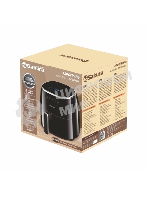 Аэрогриль Sakura SA-7684BK черный, 1500 Вт, 5 л, сенсор, 8 программ