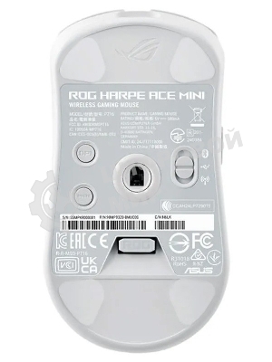 Мышь беспроводная ASUS ROG Harpe Ace Mini белый, 42000 dpi, радиоканал, Bluetooth, USB, кнопки - 5
