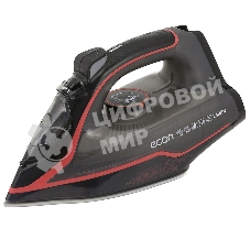 Утюг ECON ECO-BI2405 черный/красный, 2400 Вт, 40 г/мин, 140 г/мин, 210 мл