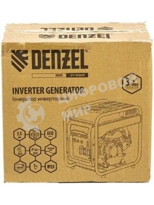 Электрогенератор бензиновый инверторный Denzel GT-3500iF, 3.5 кВт, 97 дБ, 27 кг
