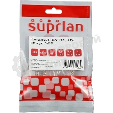 Коннектор Suprlan 10-0209-1, UTP cat.5e RJ45, прозрачный, 10шт