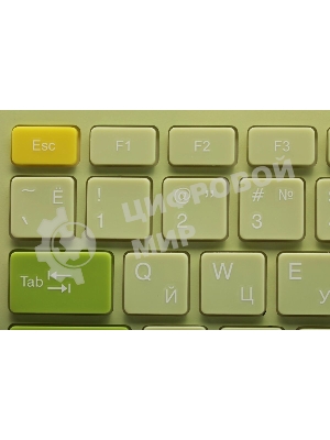 Комплект клавиатура + мышь Acer OCC205 беспроводной USB, 1200 dpi, зеленый/желтый