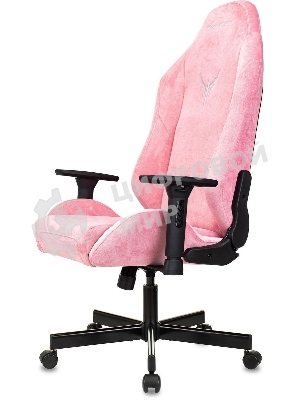 Кресло Knight N1 Fabric розовый, велюр, 120 кг, механизм качания