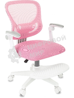 Кресло детское Бюрократ BuroKIDS 3 розовый Velvet 36, крестов. пластик