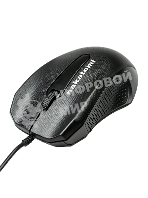Мышь проводная Nakatomi MON-07U черный, 800 dpi, USB, кнопки - 3