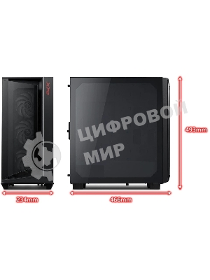 Компьютерный корпус ADATA XPG CRUISERST черный Mid-Tower, Micro-ATX, Mini-ITX, Standard-ATX