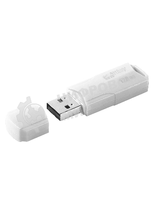 Флешка USB Smartbuy CLUE white (SB128GBCLU-W3), 128Gb, USB 3.1, R/W 40/25, белый