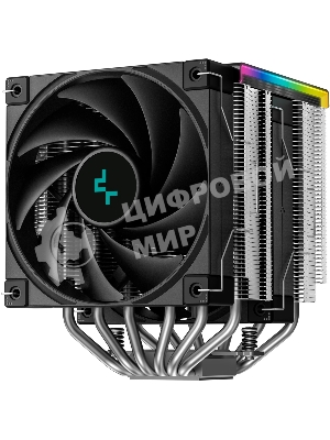 Кулер для процессора DEEPCOOL AK620 DIGITAL SE LGA20XX/1700/1200/115X/AM5/AM4 (9шт/кор, TDP 260W, PWM, DUAL Fan 120мм, 6 тепл. трубок, ARGb, черный) RET (R-AK620-BKADMN-GJD)