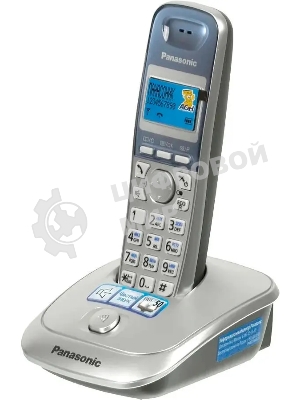 Телефон беспроводной (DECT) Panasonic KX-TG2511RUS (серебристый) АОН, Caller ID,спикерфон на трубке,переход в Эко режим одним нажатием