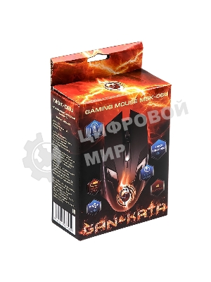 Мышь проводная Dialog Gan-Kata MGK-06U черный, 1600 dpi, USB, кнопки - 4