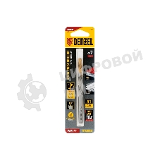 Сверло спиральное по металлу Denzel 7,0 x 109мм, Р6М5, Golden Tip