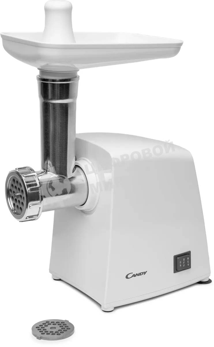 Мясорубка электрическая Candy CG-100 белый, 900 Вт, 2.2 кг/мин, реверс, защита от перегрузки, насадки - 4