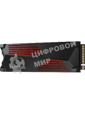 Накопитель SSD Samsung 990 PRO, 1000Gb, PCIe 4.0 x4, M.2 2280, NVMe, R/W 7450/6900, с радиатором