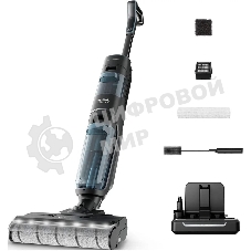 Пылесос вертикальный моющий Tefal X-Clean 5 GF5555F0 серый/черный, от аккумулятора, 200 Вт, уборка влажная, пылесборник 0.44 л