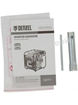 Электрогенератор бензиновый инверторный Denzel GT-3500iF, 3.5 кВт, 97 дБ, 27 кг