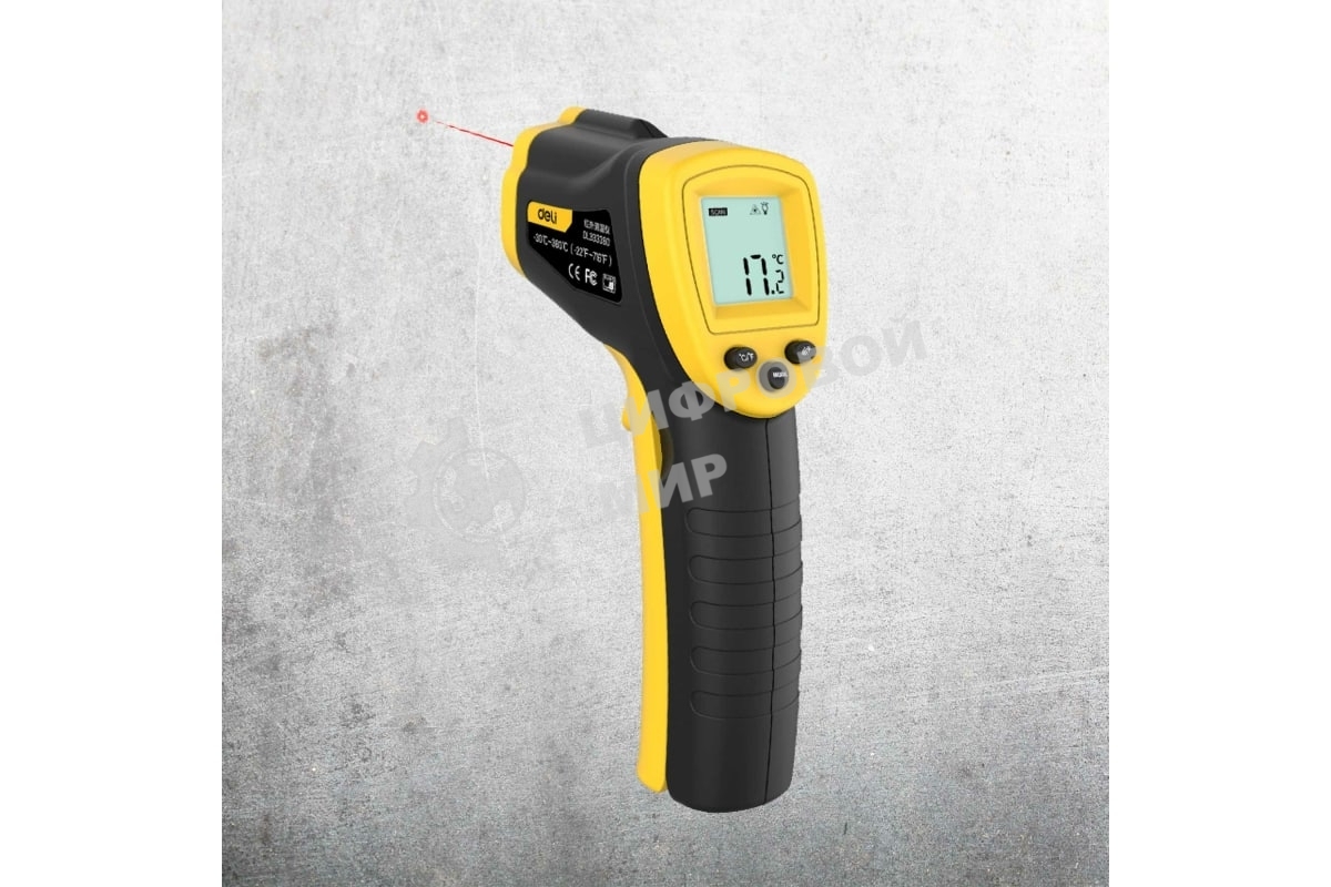 Инфракрасный пирометр (термометр) Deli DL333380