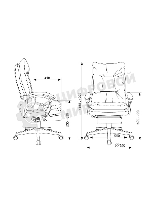 Кресло Бюрократ CH-820MSG-F 38-402 бежевый, ткань