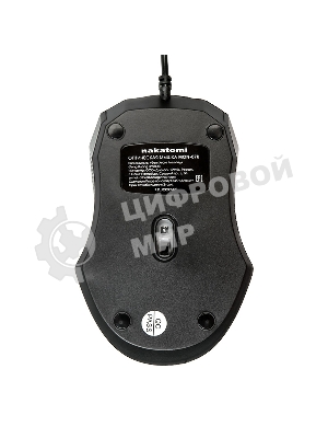 Мышь проводная Nakatomi MON-07U черный, 800 dpi, USB, кнопки - 3