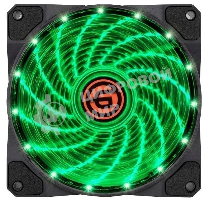 Вентилятор для корпуса LED 12LG15 (зеленый) (108309)