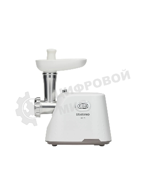 Мясорубка электрическая Starwind SMG2341 белый, 1800 Вт, 2.0 кг/мин, реверс, защита от перегрузки, насадки - 4