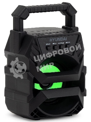 Колонка портативная Hyundai H-PS1000 черный 9 Вт 1.0 BT/USB 10м 500mAh