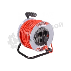 Удлинитель силовой Ресанта СУ-3х1,5-50/2 (61/118/12) 3x1.5кв.мм 4розет. 50м ПВС катушка красный