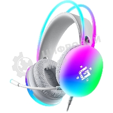 Гарнитура Defender Ignis белый, проводная, подсветка