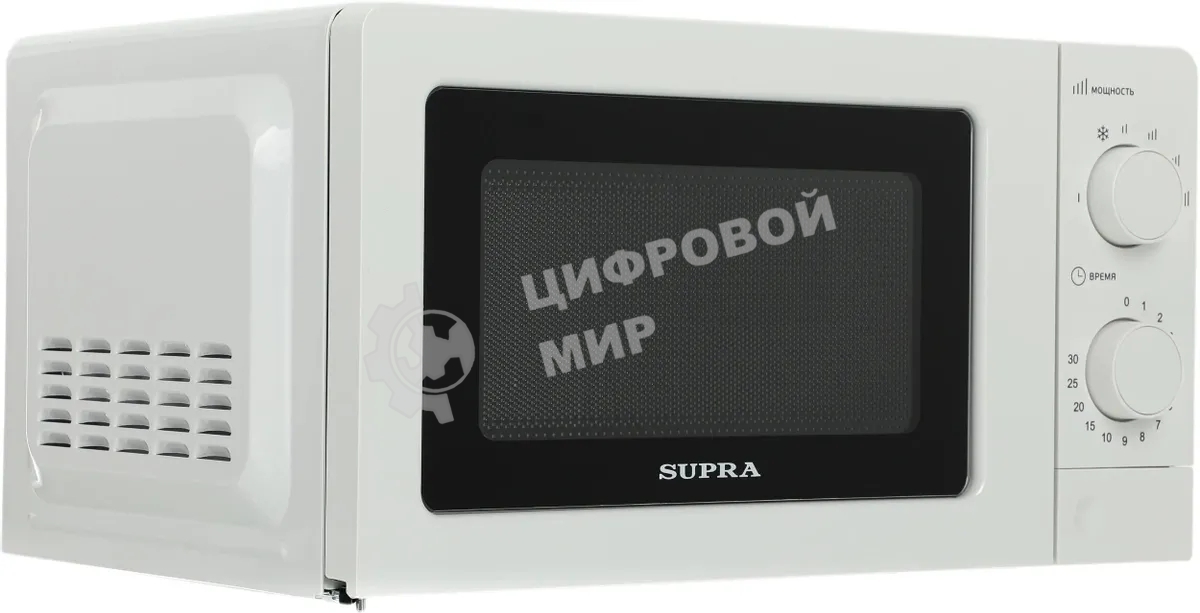 Микроволновая печь SUPRA 20MW61 белый, 20 л, 700 Вт, переключатели - поворотный механизм