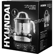 Соковыжималка Hyundai HY-JC4123 стальной/чёрный, цитрусовая, 30 Вт, 1200 мл, механическое