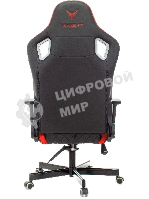Кресло Knight OUTRIDER черный/красный, экокожа, 120 кг, механизм качания