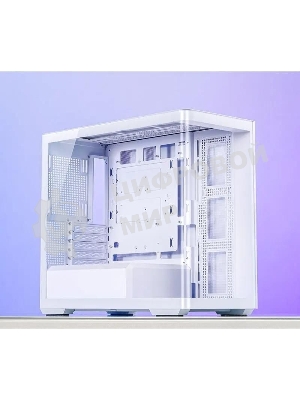 Корпус без блока питания JONSBO D300, Mini-Tower, TG, no fan, 2xUSB-A 3.2 + 1xUSB-C 3.2, mATX, mITX White