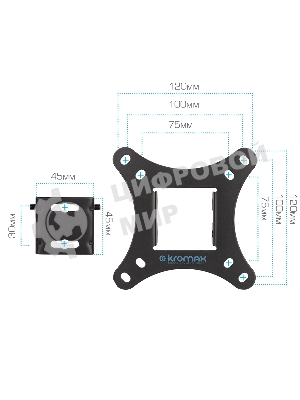 Кронштейн для телевизора Kromax VEGA-8 черный 15