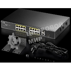 Коммутатор Cudy FS1018PS1 (L2) 16x100 Мбит/с 2x1 Гбит/с 1SFP 16PoE+ 200W неуправляемый