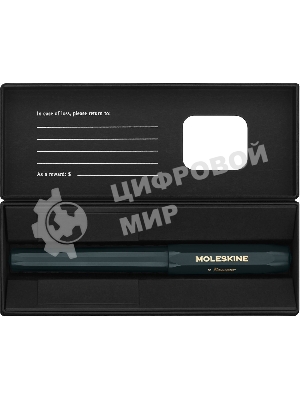 Ручка шариковая Moleskine Kaweco (KAWBALLPENGRN) т.зеленый d=1мм син. черный подар.кор.