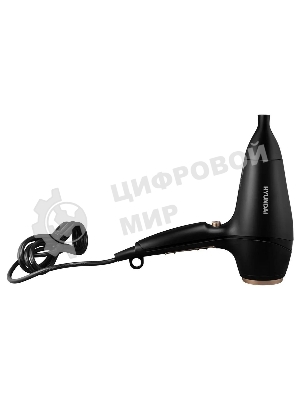 Фен Hyundai H-HD0767 черный, 2000 Вт, ионизация