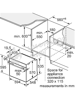 Духовой шкаф электрический Bosch HUA736ER0 нержавеющая сталь