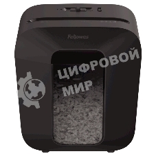 Шредер Fellowes PowerShred LX25 черный (секр.P-4)/перекрестный/6лист./11.5лтр./скрепки/скобы/пл.карты