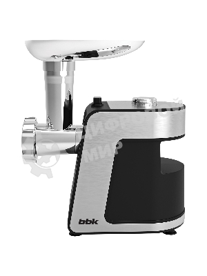 Мясорубка электрическая BBK MG2000 металлик/черный, 2000 Вт, 2.0 кг/мин, реверс, защита от перегрузки, насадки - 5