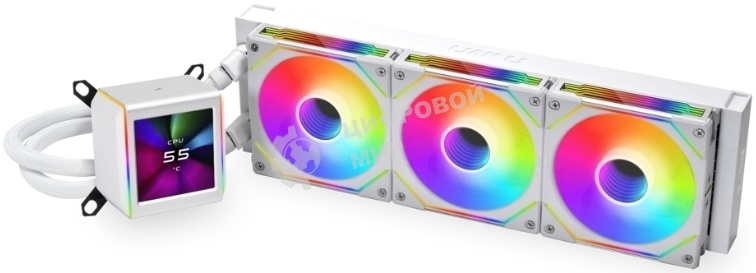 Система жидкостного охлаждения Lian-Li Galahad II LCD 360 SL-INF ARGB G89.GA2ALCD36INW.00 белый 120мм алюминий+медь 1200rpm 29db 4-pin