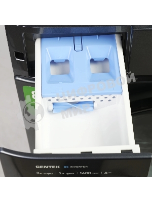 Стирально-сушильная машина Centek CT-1954 серый, загрузка фронтальная 8 кг, 1400 об/мин., класс: А+++