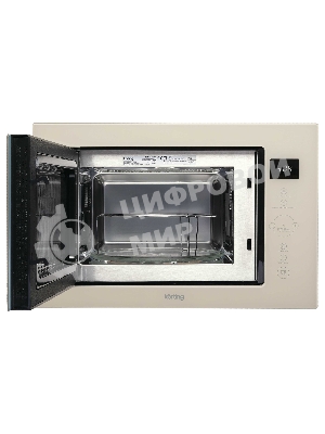Встраиваемая микроволновая печь Korting KMI 825 TGB бежевый, 25 л, 900 Вт, переключатели - сенсор