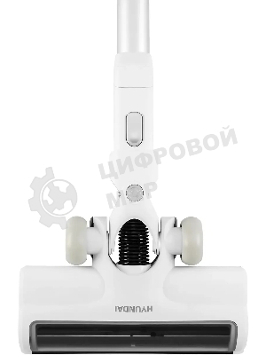 Пылесос вертикальный Hyundai HYV-S5550 белый/серебристый, питание от аккумулятора, 100 Вт, уборка сухая, пылесборник 0.5 л