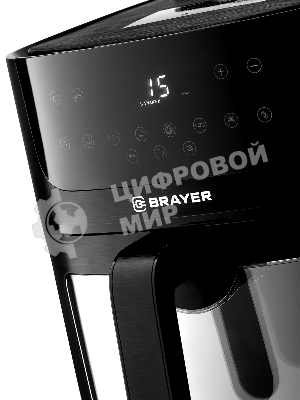Аэрогриль Brayer BR2042 черный, 1800 Вт, 8 л, сенсор, 8 программ