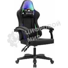 Кресло игровое Knight Wolf RGb черный, крестов. пластик