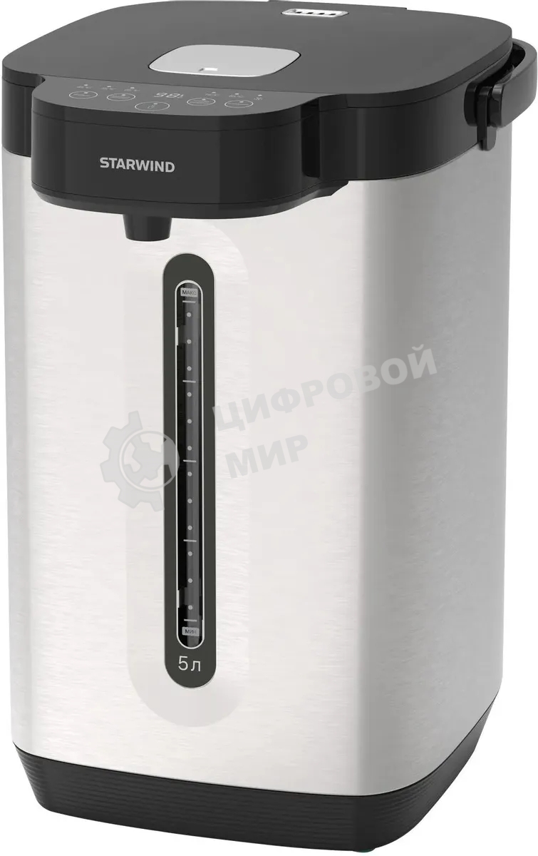Термопот Starwind STP5751 5.2 л, 800 Вт, серебристый/черный