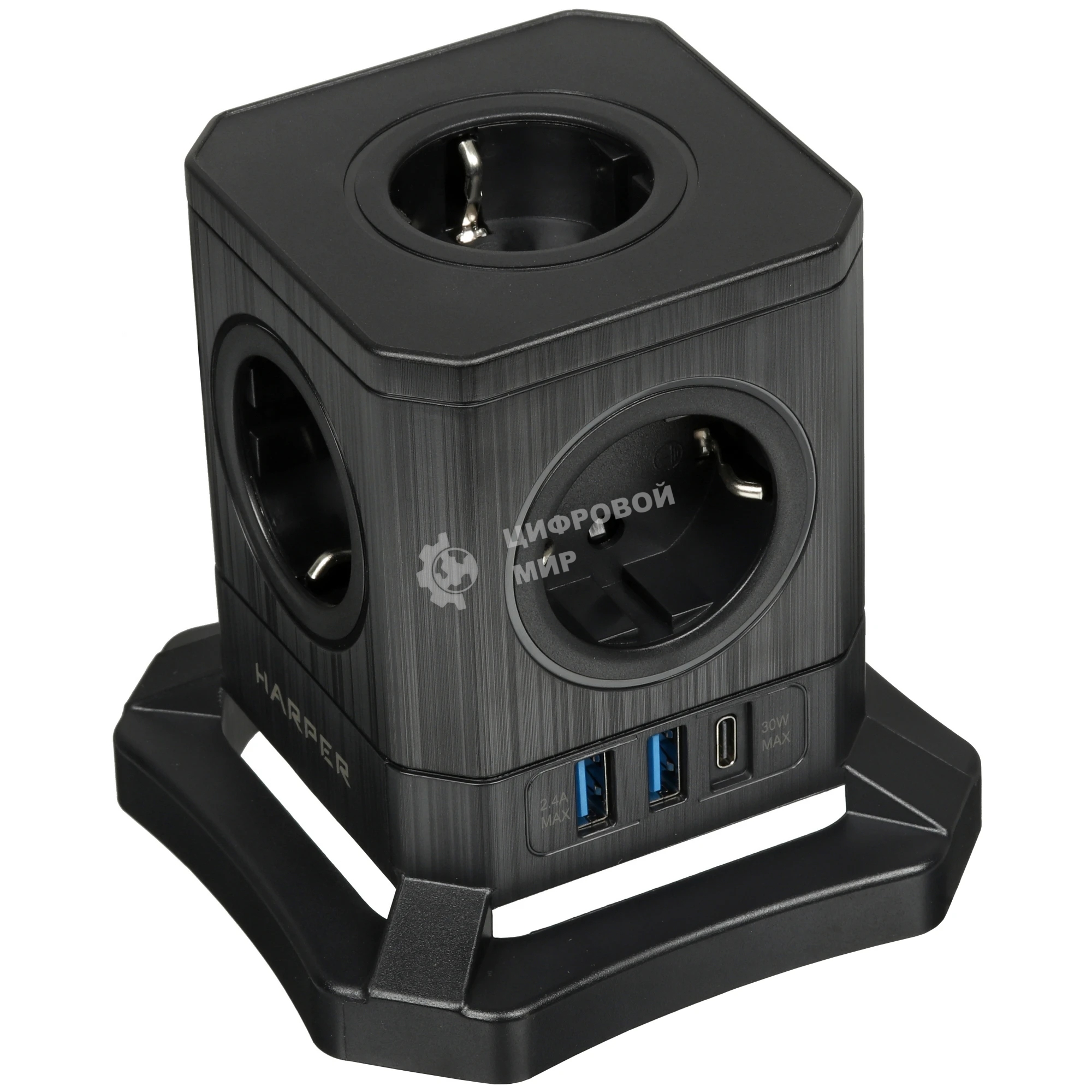 Сетевой фильтр HARPER UCH-730 Black PD3.0