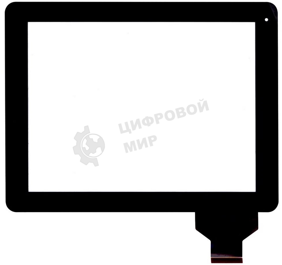Сенсорное стекло (тачскрин) для DNS AirTab M975w, черное