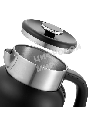 Чайник электрический Kitfort КТ-6196-1 1.5л. 2200Вт черный/серебристый (корпус: нержавеющая сталь)